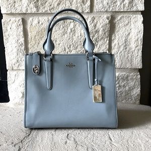 Coach Crosby Carryall cornflower blue satchel